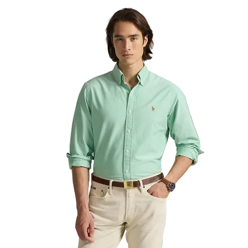 Polo Ralph Lauren - Custom Fit Striped Oxford Shirt - Summer Emerald