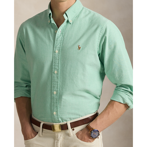 Polo Ralph Lauren - Custom Fit Striped Oxford Shirt - Summer Emerald