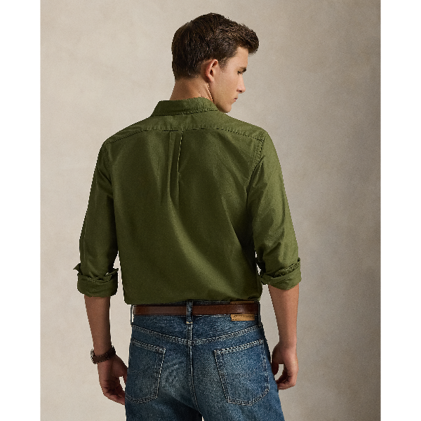 POL710805564071-Polo Ralph Lauren - Custom Fit Oxford Shirt - New Olive