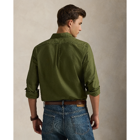 POL710805564071-Polo Ralph Lauren - Custom Fit Oxford Shirt - New Olive