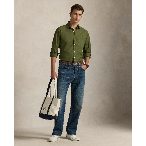 POL710805564071-Polo Ralph Lauren - Custom Fit Oxford Shirt - New Olive