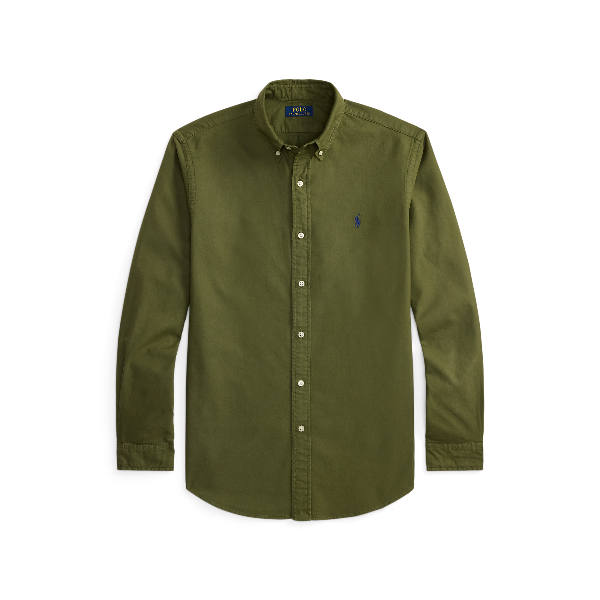 POL710805564071-Polo Ralph Lauren - Custom Fit Oxford Shirt - New Olive