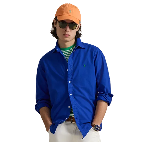 Polo Ralph Lauren - Custom Fit Garment Dyed Oxford Shirt - Pacific Royal
