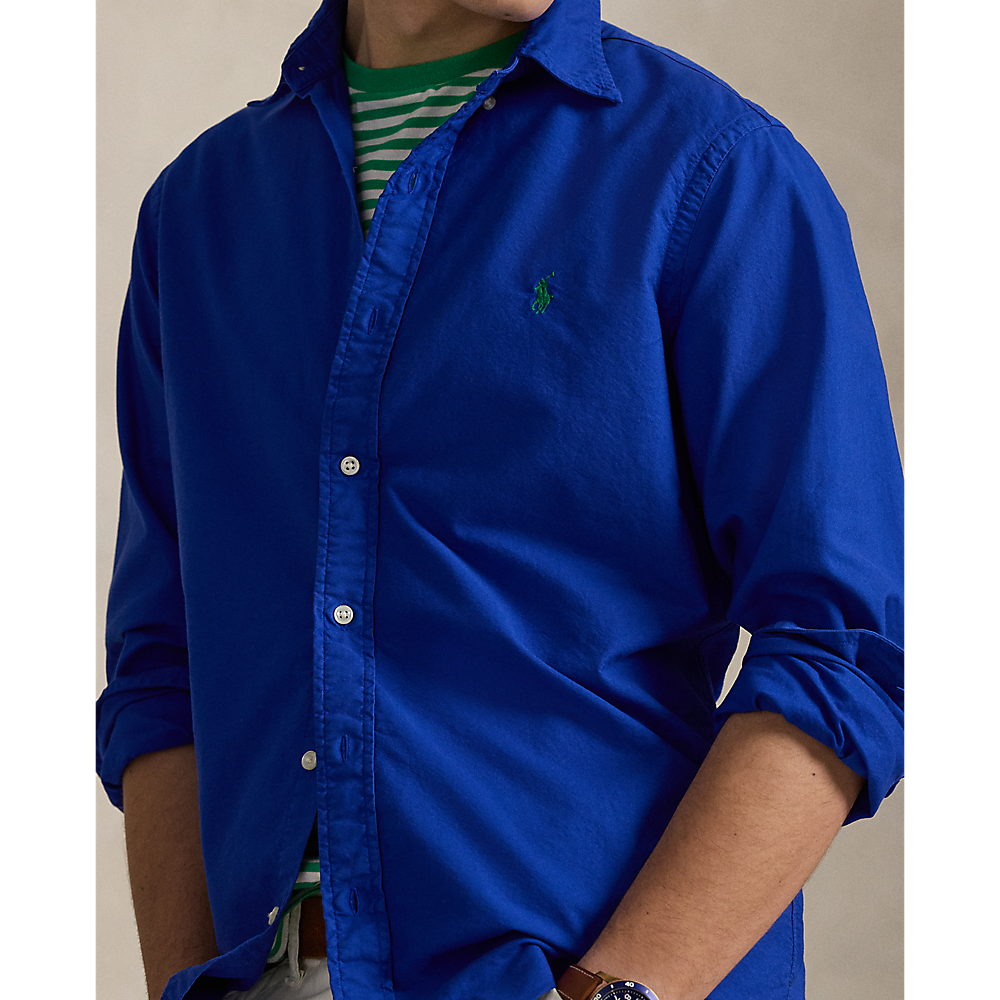 Polo Ralph Lauren - Custom Fit Garment Dyed Oxford Shirt - Pacific Royal