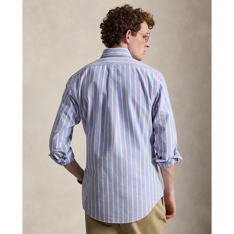 Polo Ralph Lauren - Custom Fit Striped Oxford Shirt - Blue and Pink