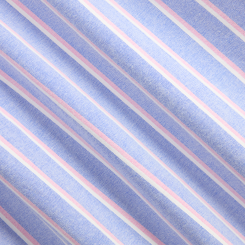 Polo Ralph Lauren - Custom Fit Striped Oxford Shirt - Blue and Pink