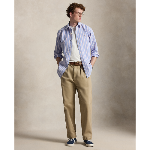 Polo Ralph Lauren - Custom Fit Striped Oxford Shirt - Blue and Pink