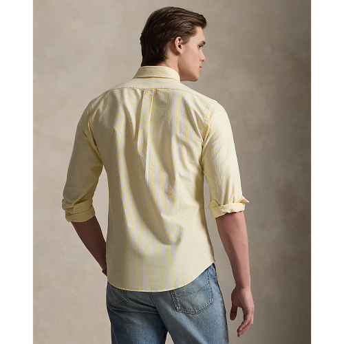 Polo Ralph Lauren - Custom Fit Striped Oxford Shirt - Yellow White 