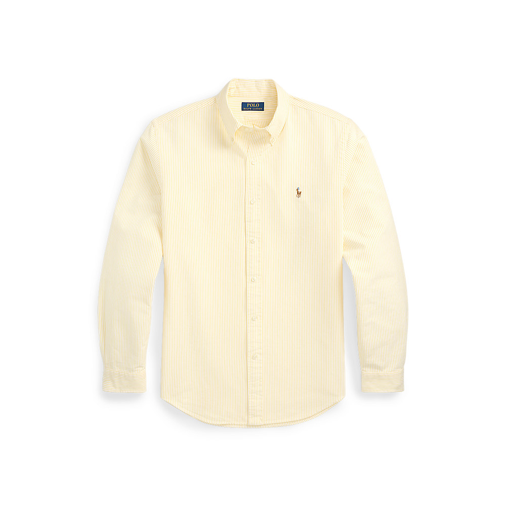 Polo Ralph Lauren - Custom Fit Striped Oxford Shirt - Yellow White 
