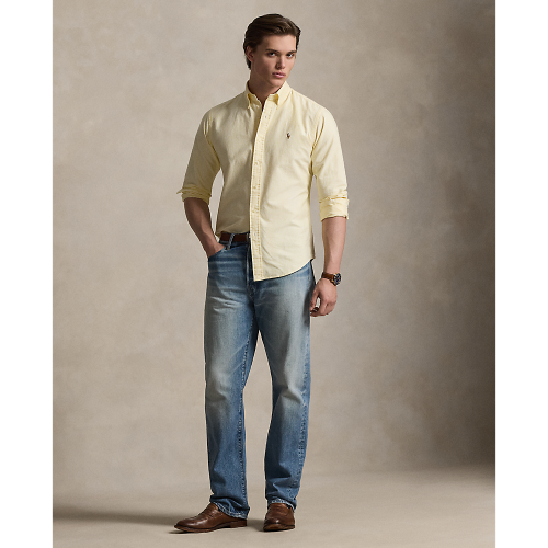 Polo Ralph Lauren - Custom Fit Striped Oxford Shirt - Yellow White 