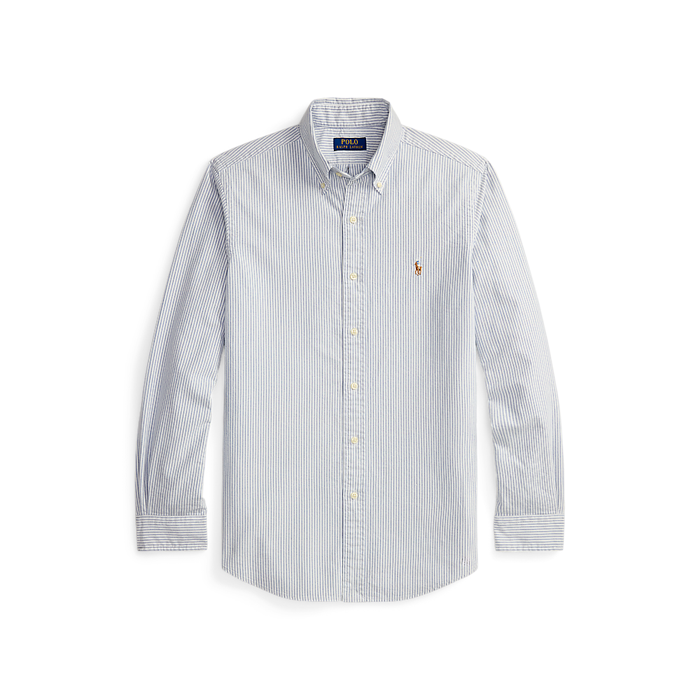 Polo Ralph Lauren - Custom Fit Striped Oxford Shirt - Navy White