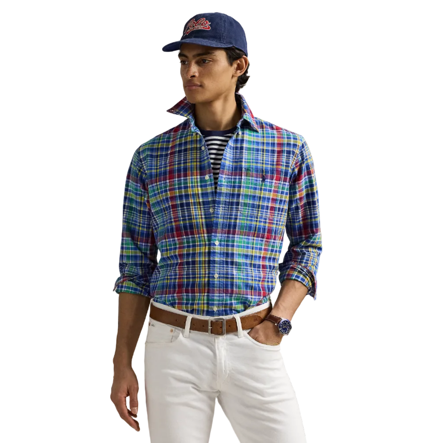 Polo Ralph Lauren - Poplin Stretch Shirt - Check - Royal/Navy Multi