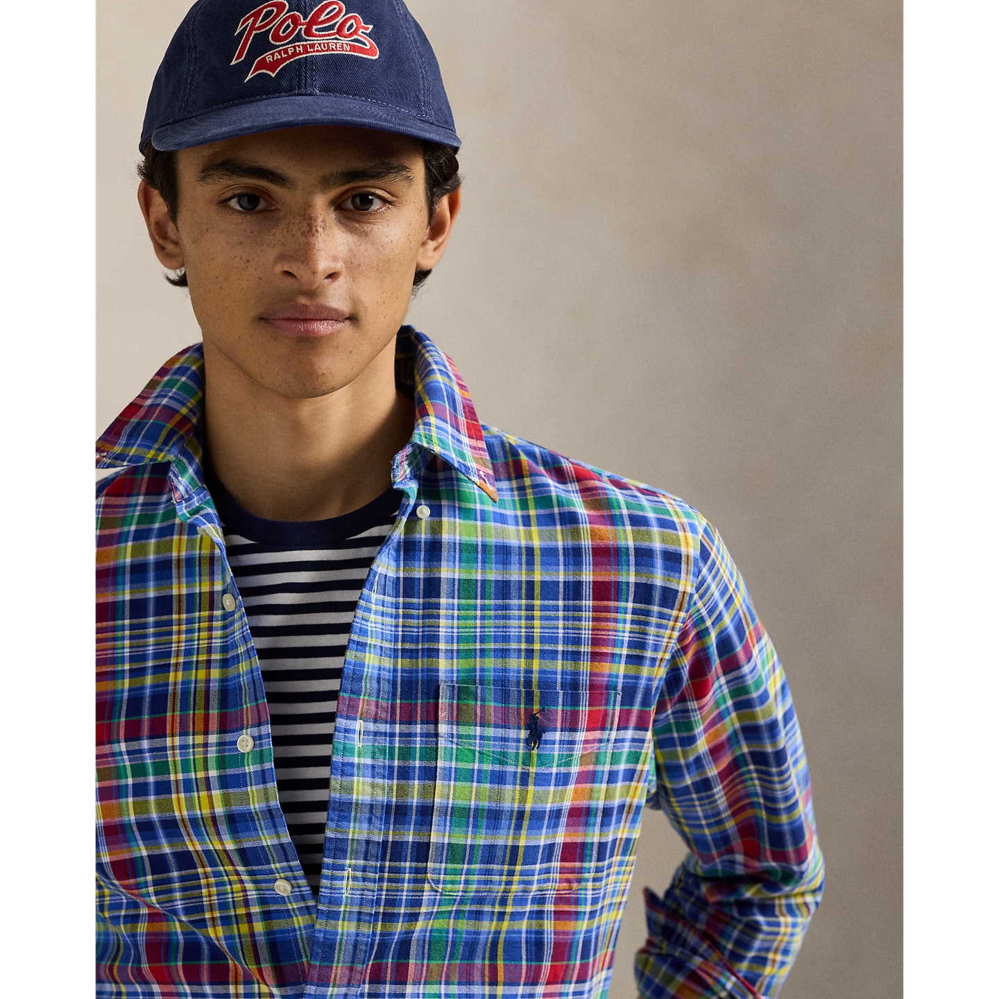 Polo Ralph Lauren - Poplin Stretch Shirt - Check - Royal/Navy Multi