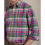 Polo Ralph Lauren - Custom Fit Plaid Oxford Shirt - Pink Blue