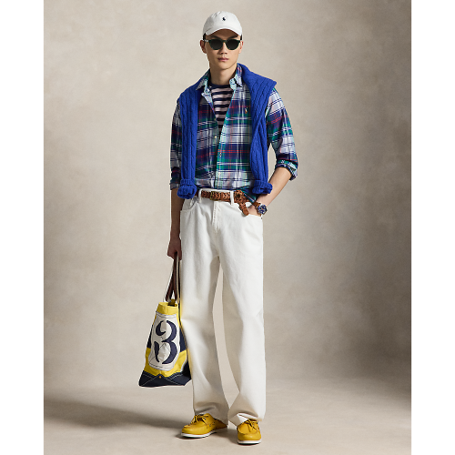 Polo Ralph Lauren - Custom Fit Plaid Oxford Shirt - Green and Blue 
