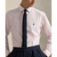 POL710974534013-Polo Ralph Lauren - Custom Fit Check Stretch Poplin Shirt - Pink/White