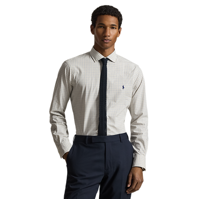 Polo Ralph Lauren - Custom Fit Plaid Stretch Poplin Shirt - Beige Multi