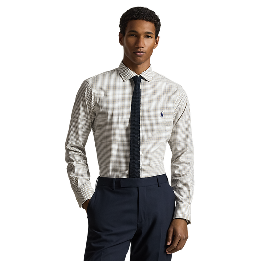 Polo Ralph Lauren - Custom Fit Plaid Stretch Poplin Shirt - Beige Multi