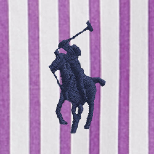 Polo Ralph Lauren - Custom Fit Striped Oxford Shirt - White Purple Stripe