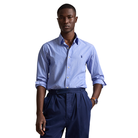 Polo Ralph Lauren - Custom Fit Striped Oxford Shirt - Blue White 