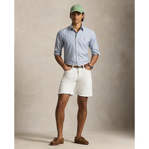 Polo Ralph Lauren - Custom Fit Striped Oxford Shirt - Navy Green Multi 