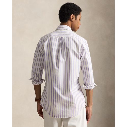 Polo Ralph Lauren - Custom Fit Striped Oxford Shirt - Thistle White