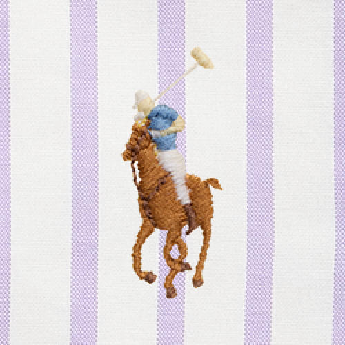 Polo Ralph Lauren - Custom Fit Striped Oxford Shirt - Thistle White