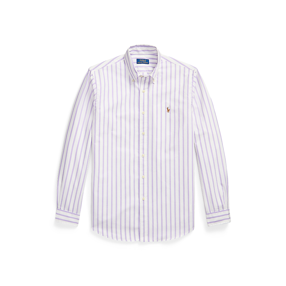 Polo Ralph Lauren - Custom Fit Striped Oxford Shirt - Thistle White