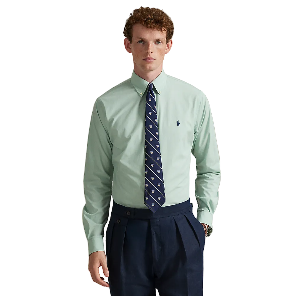 Polo Ralph Lauren - Custom-Fit Stretch Cotton Shirt - Green White