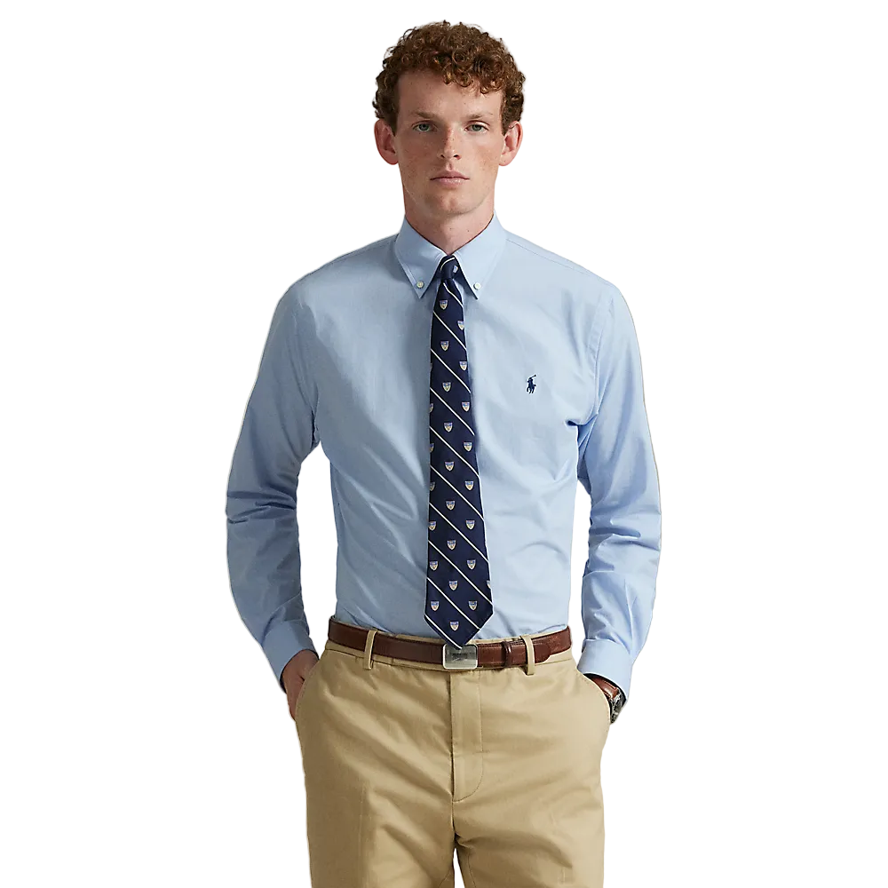 Polo Ralph Lauren - Custom-Fit Stretch Cotton Shirt - Blue White