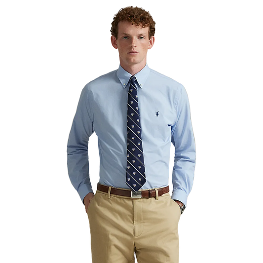 Polo Ralph Lauren - Custom-Fit Stretch Cotton Shirt - Blue White