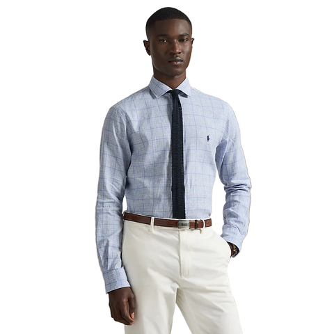 Polo Ralph Lauren - Custom Fit Plaid Linen Shirt - Blue Multi