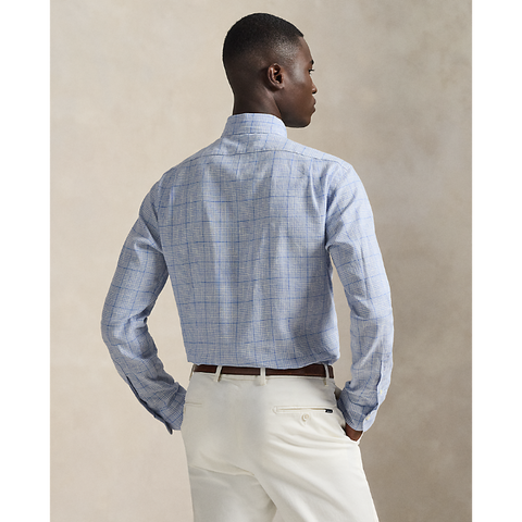 Polo Ralph Lauren - Custom Fit Plaid Linen Shirt - Blue Multi