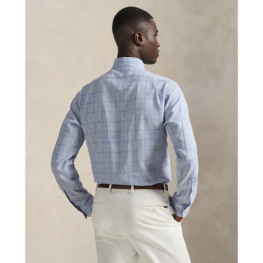 Polo Ralph Lauren - Custom Fit Plaid Linen Shirt - Blue Multi