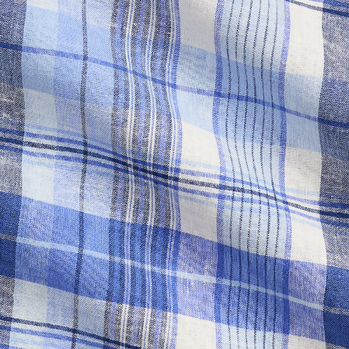 Polo Ralph Lauren - Custom Fit Check Linen Shirt - Blue Multi
