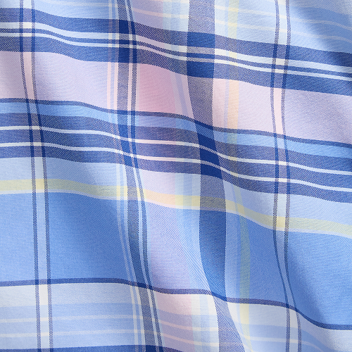 Polo Ralph Lauren - Custom Fit Plaid Stretch Oxford Shirt - Blue Pink