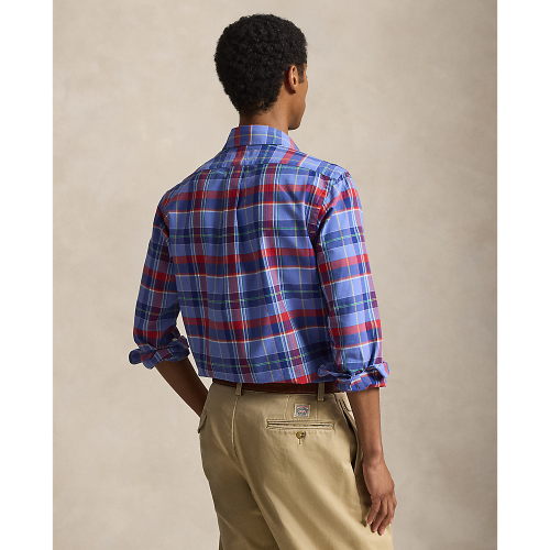 Polo Ralph Lauren - Custom Fit Plaid Oxford Shirt - Blue and Red