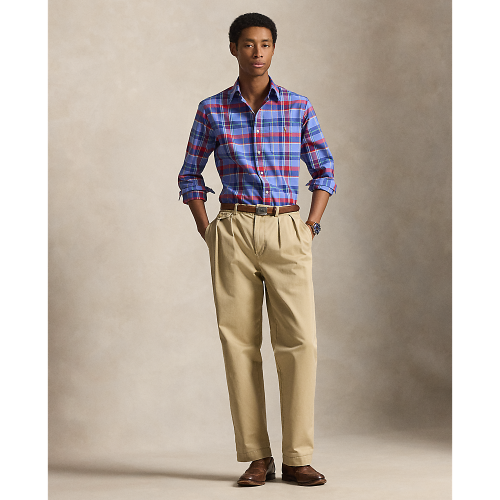 Polo Ralph Lauren - Custom Fit Plaid Oxford Shirt - Blue and Red