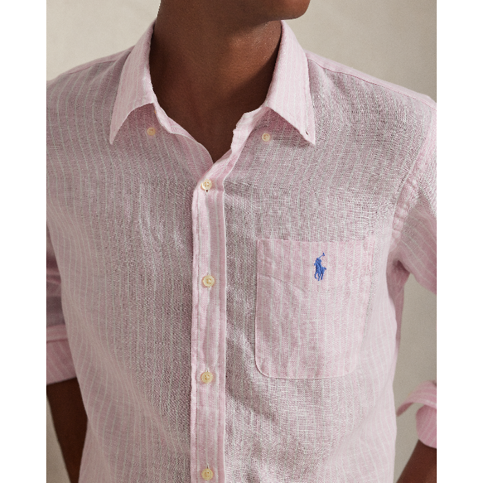 POL710P07024001 - Polo Ralph Lauren - Classic Fit Oxford Shirt - Pink/White