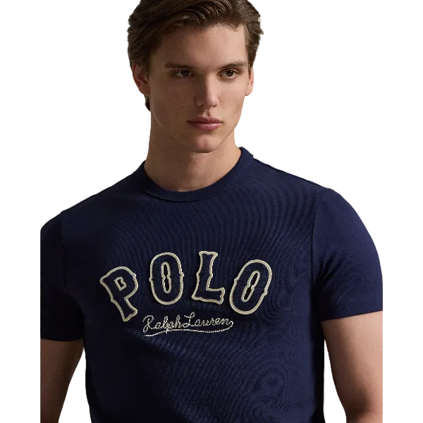 POL710P07349001-Polo Ralph Lauren - Slim Fit Western T-shirt - Cruise Navy