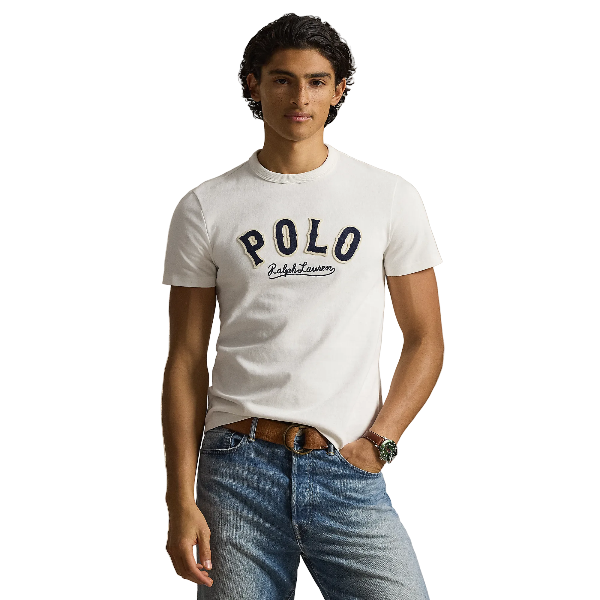 POL710P07349005-Polo Ralph Lauren - Slim Fit Western T-shirt - Deckwash White