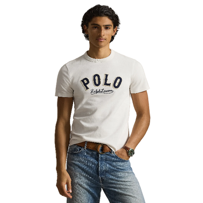 POL710P07349005-Polo Ralph Lauren - Slim Fit Western T-shirt - Deckwash White