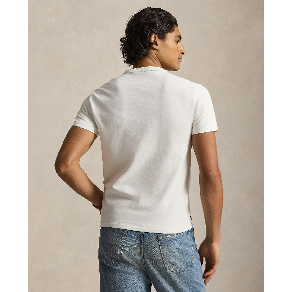 POL710P07349005-Polo Ralph Lauren - Slim Fit Western T-shirt - Deckwash White
