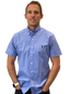 Short Sleeve Poplin Shirt - Blue