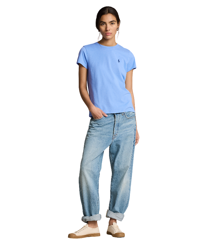 POL898698022-Polo Ralph Lauren - Classic Fit Cotton Jersey Crewneck Tee - Blue