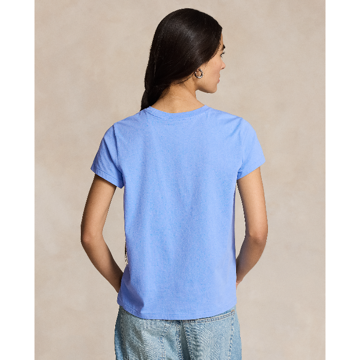 POL898698022-Polo Ralph Lauren - Classic Fit Cotton Jersey Crewneck Tee - Blue