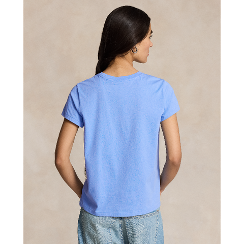 POL898698022-Polo Ralph Lauren - Classic Fit Cotton Jersey Crewneck Tee - Blue