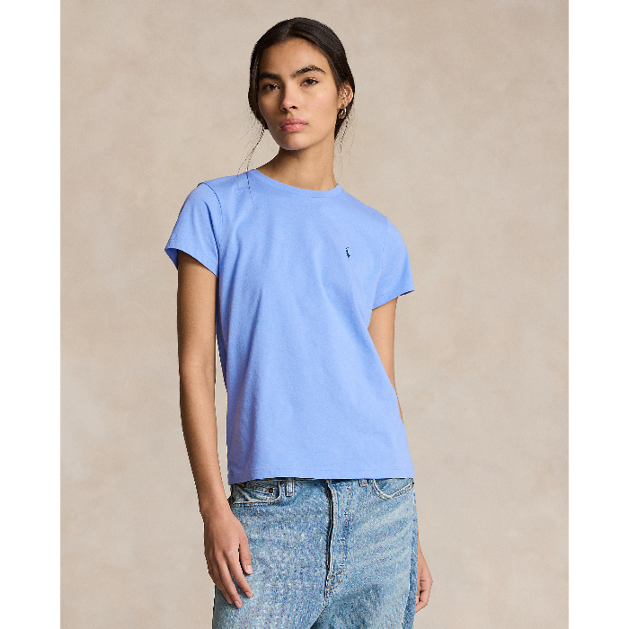 POL898698022-Polo Ralph Lauren - Classic Fit Cotton Jersey Crewneck Tee - Blue
