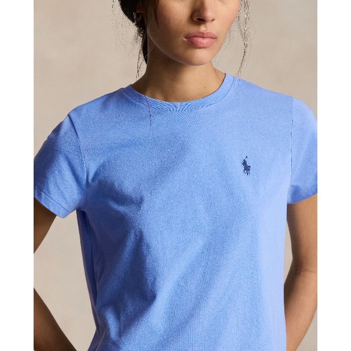 POL898698022-Polo Ralph Lauren - Classic Fit Cotton Jersey Crewneck Tee - Blue