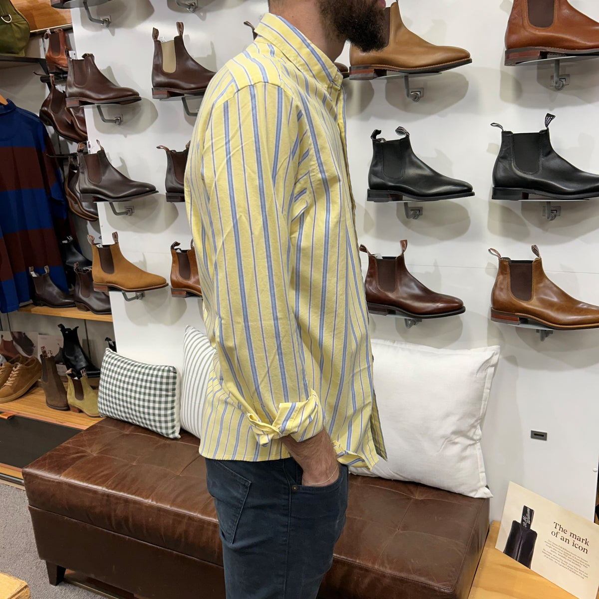 Polo Ralph Lauren - Oxford Shirt -  Stripe - Yellow, Blue, White